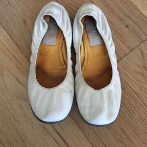 White Lanvin ballet flats